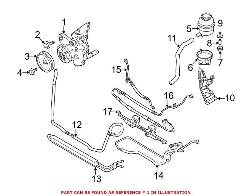 BMW Power Steering Pump (New) 32412283002